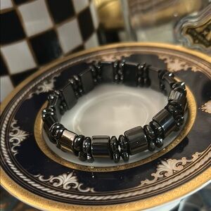 Hematite Bead Stretch Bracelet